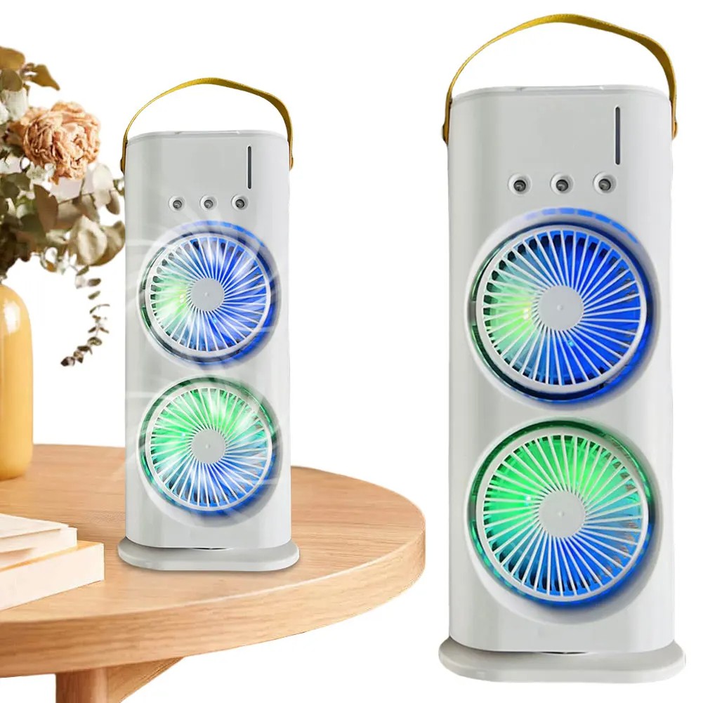 Double-Headed Air Cooler Mist Fan