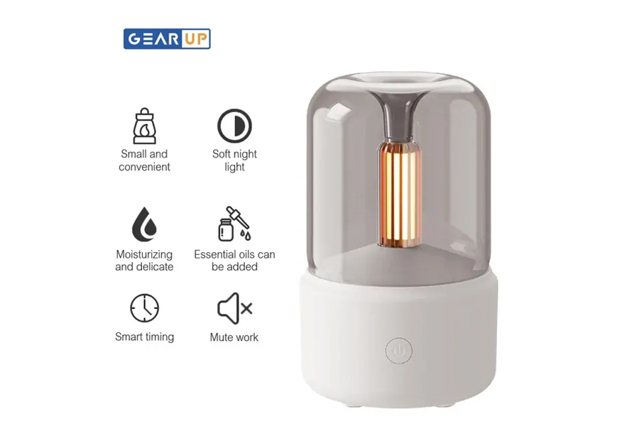 GearUP DQ702 Aroma Diffuser Humidifier (120ml) – White